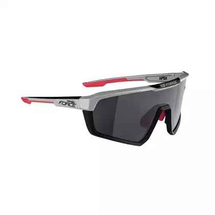 FORCE Fahrrad / Sportbrille APEX, schwarz und grau, 910893