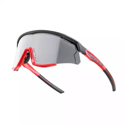 FORCE Fahrrad / Sportbrille SONIC, Photochrom, schwarz und rot, 910957