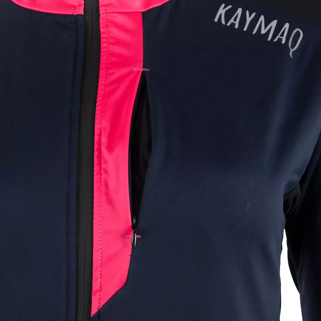 KAYMAQ JWSW-100 damen Winter Softshell Radjacke blau-schwarz