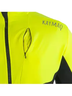 KAYMAQ KYQLS-001 Herren Thermo Radtrikot fluo gelb-schwarz