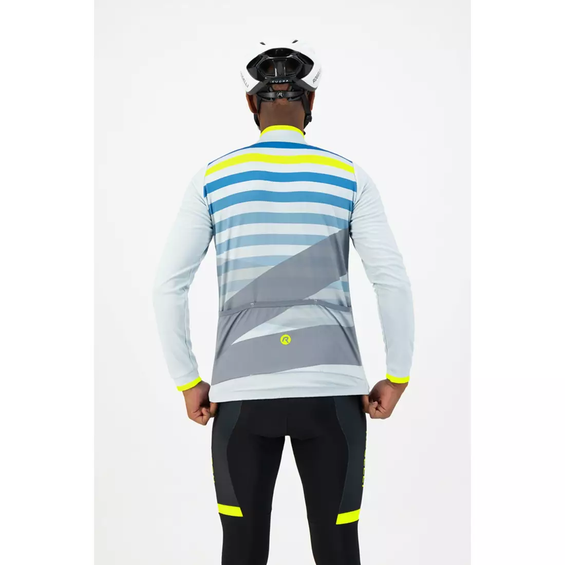 ROGELLI Fahrrad-Sweatshirt für Herren STRIPE, grau, ROG351012