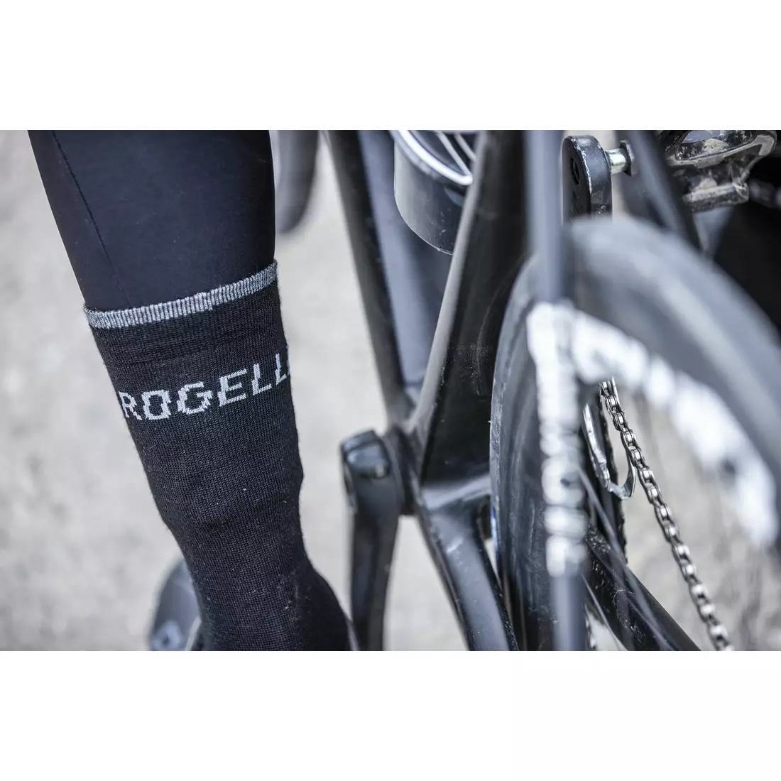 ROGELLI Winter-Radsocken WOOL 2-pack grey ROG351053.36.39