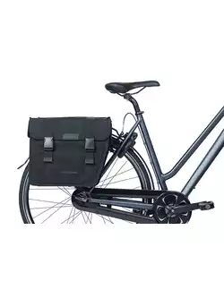 BASIL KAVAN ECO CLASSIC ROUNDED DOUBLE BAG 46L, Fahrradkofferraum, black