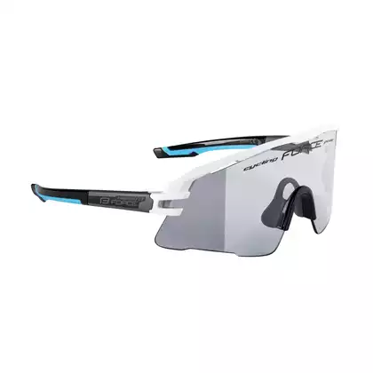 FORCE AMBIENT Selbsttönende Sportbrille, weiß-grau-schwarz