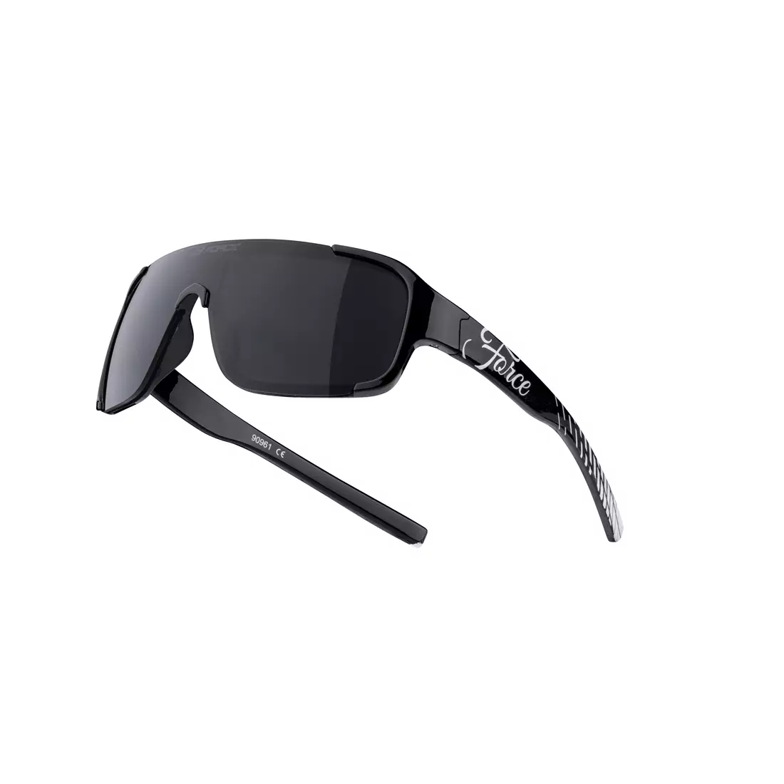 FORCE Damen-/Jugend-Sonnenbrille CHIC, schwarz-weiß, schwarze Gläser 90961