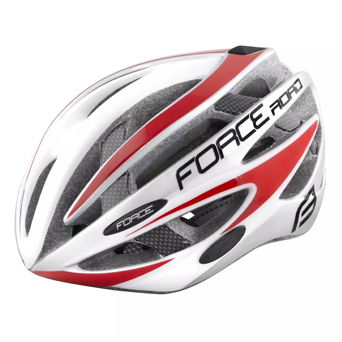 FORCE Fahrradhelm ROAD white/red 9026191