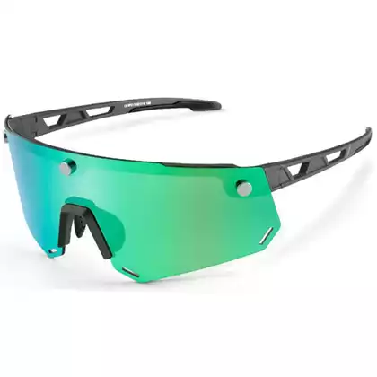 Rockbros SP213GY Fahrrad / Sportbrille mit polarisiertem schwarz 