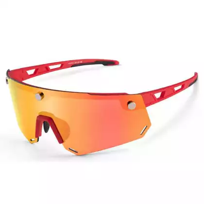 Rockbros SP213RB Fahrrad / Sportbrille mit polarisiertem rot 