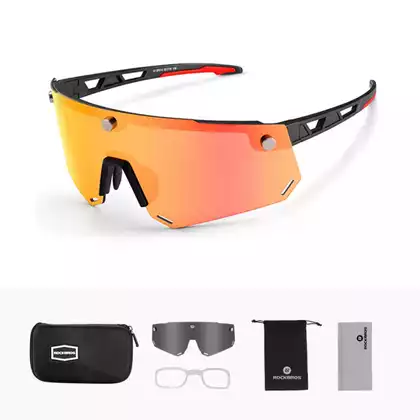 Rockbros SP213BK Fahrrad / Sportbrille mit polarisiertem schwarz 