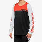 100% R-CORE Youth Junior-Radtrikot mit langen Ärmeln, black racer red