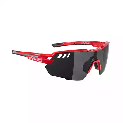 FORCE Sonnenbrille AMOLEDO, rot-grau, schwarze Gläser 910861