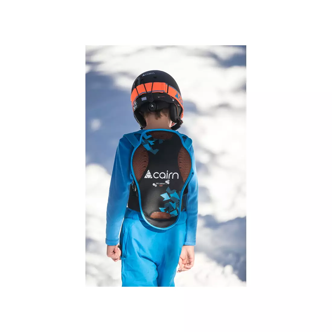 CAIRN PRO IMPAKT JR D3O Ski-/Snowboard-Rückenprotektor für Kinder, schwarz und blau