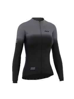 FDX 2100_01 Damen isoliert Fahrrad Sweatshirt, black-grey