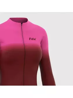 FDX 2100_01 Damen isoliert Fahrrad Sweatshirt, marine-rosa