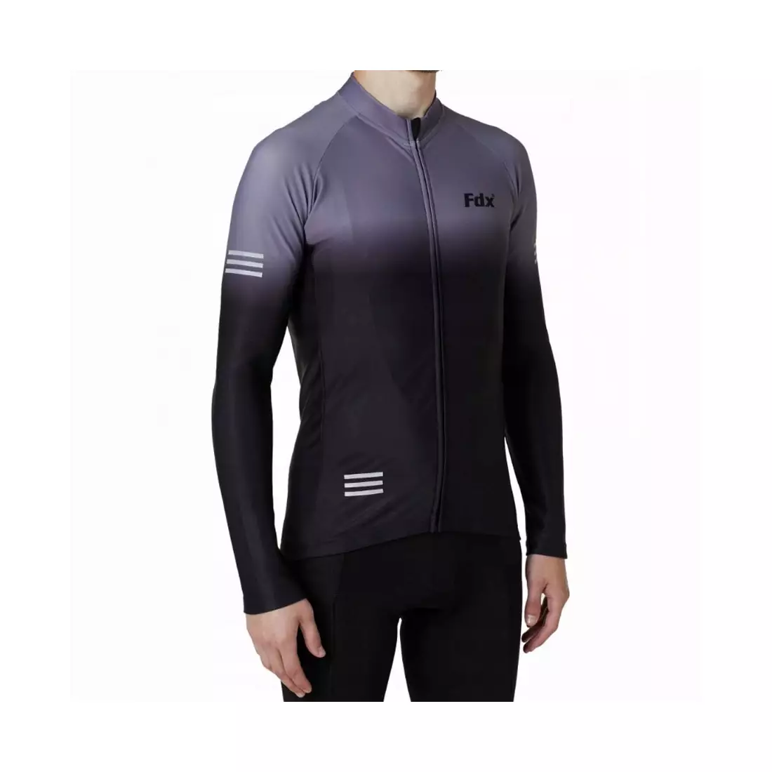 FDX 2100 Isoliertes Radsport-Sweatshirt für Herren, schwarz-grau