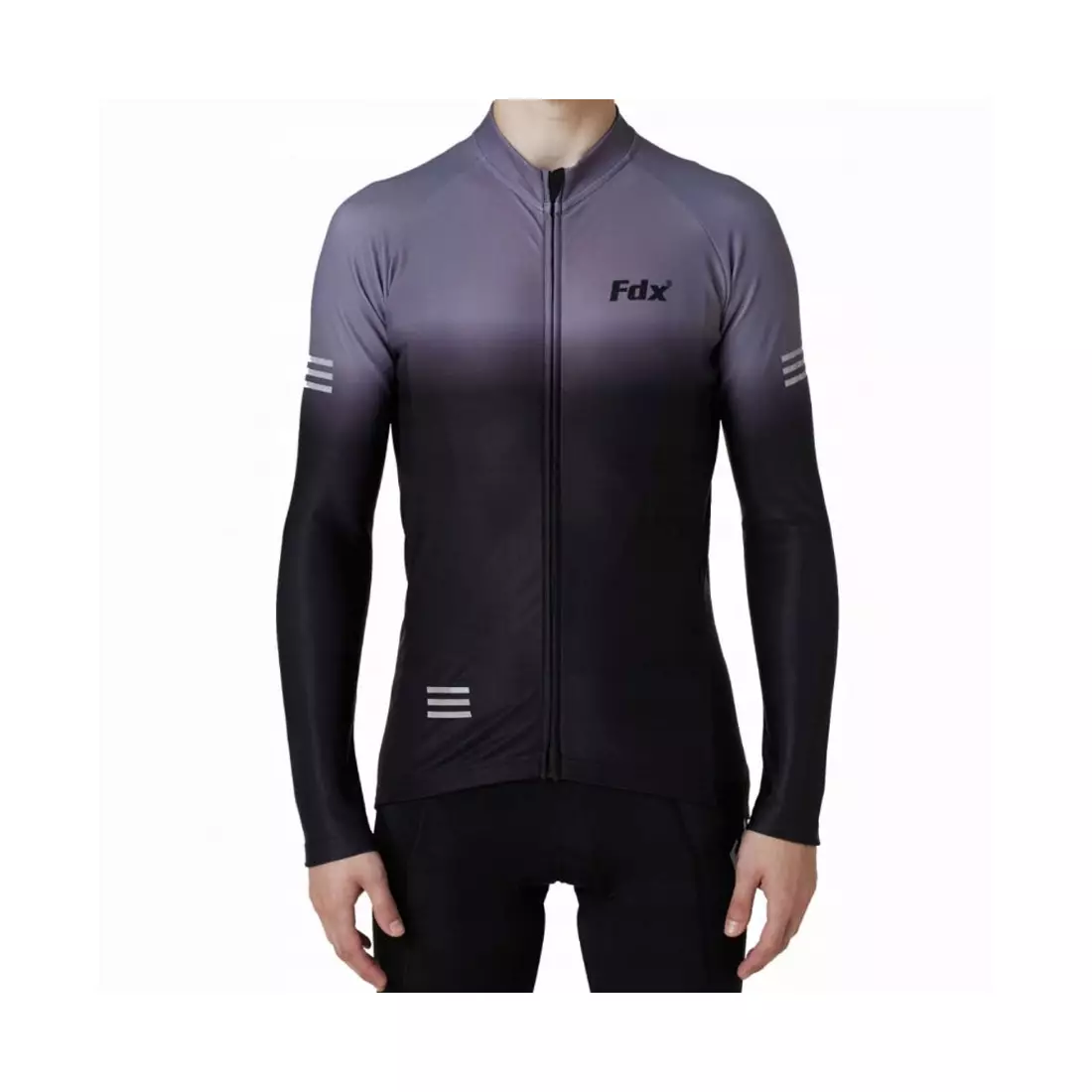 FDX 2100 Isoliertes Radsport-Sweatshirt für Herren, schwarz-grau