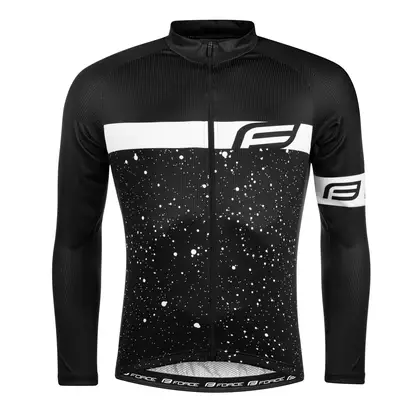 FORCE Fahrrad-Sweatshirt für Herren SPRAY black/white 9001393