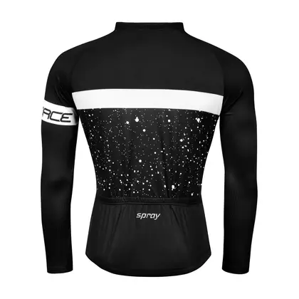 FORCE Fahrrad-Sweatshirt für Herren SPRAY black/white 9001393