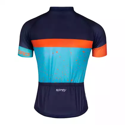 FORCE Fahrrad-T-Shirt für Herren SPRAY blue-orange 9001272