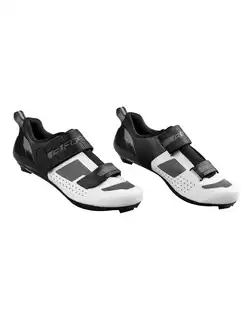 FORCE TRIA Triathlon-Radschuhe, schwarz und weiß