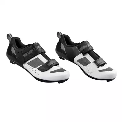 FORCE TRIA Triathlon-Radschuhe, schwarz und weiß