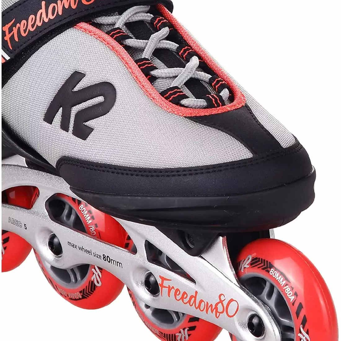 K2 Fitness-Inline-Skates für Damen FREEDOM, weiß / koralle 30E0342