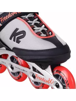 K2 Fitness-Inline-Skates für Damen FREEDOM, weiß / koralle 30E0342