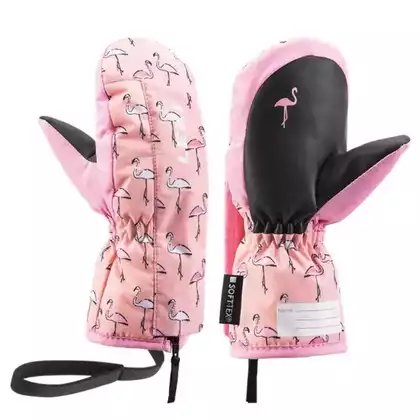 LEKI Little Flamingo Zap Mitt Skihandschuhe für Kinder, pink