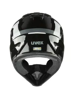UVEX HLMT 10 BIKE, Fahrradhelm Full Face, schwarz-grau
