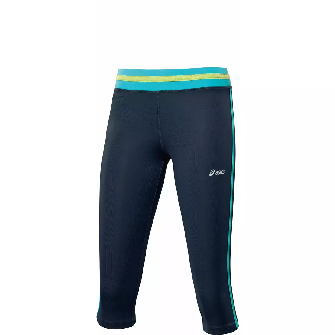 ASICS 109876-0906 – 3/4 TIGHT-Shorts für Damen, Farbe: Schwarz und Blau