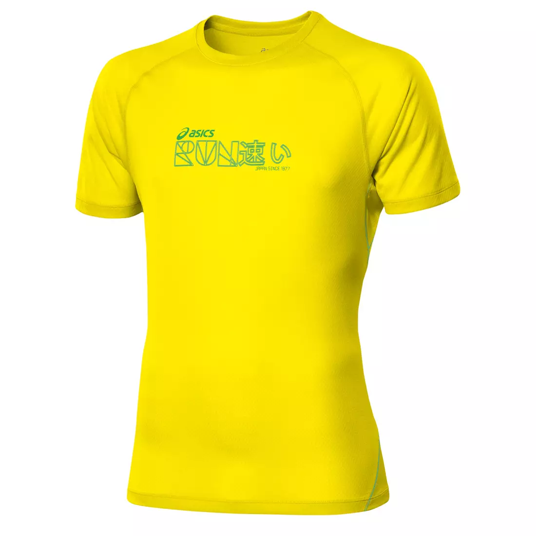 ASICS 110506-0343 GRAPHIC TOP – Herren-Lauf-T-Shirt, Farbe: Gelb