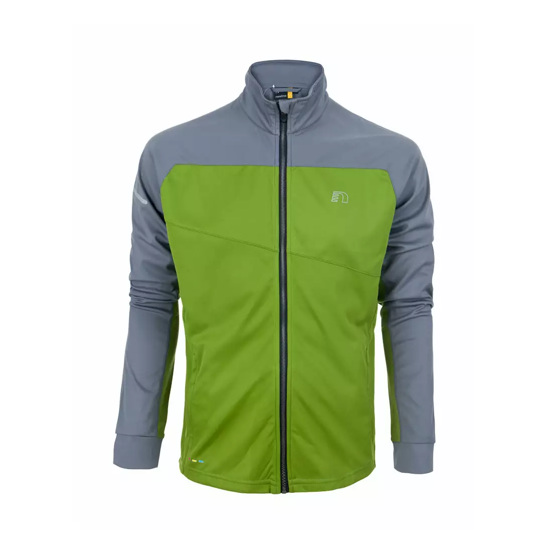 NEWLINE - Herren-Thermo-Sweatshirt BASE WARM-UP ZIP - 14310-018, Farbe: grün-grau