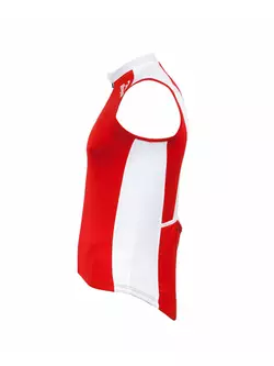 ROGELLI POLINO - ärmelloses Radtrikot für Herren, Farbe: Rot und Weiß