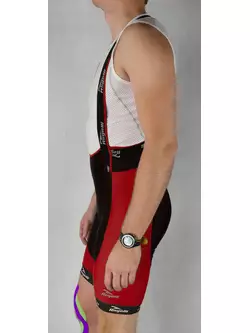 ROGELLI PORCARI – Herren-Trägerhose, Farbe: Schwarz und Rot