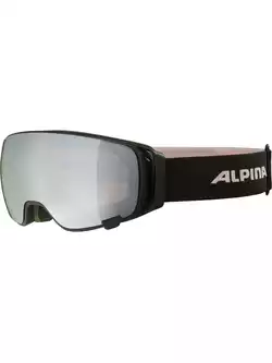 ALPINA DOUBLE JACK MAG Q-LITE ski-/snowboardbrille, black-rose matt