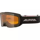 ALPINA NAKISKA ski-/snowboardbrille, black-rose matt
