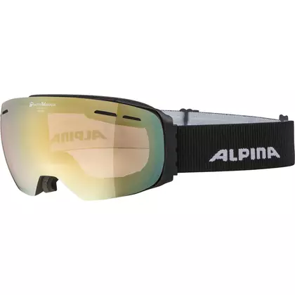 ALPINA gogle narciarskie / snowboardowe, fotochrom M50 GRANBY QV BLACK MATT szkło QV GOLD SPH S2-S3