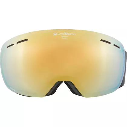 ALPINA Ski-/Snowboardbrille, photochromes M50 GRANBY QV BLACK MATT Glas QV GOLD SPH S2-S3