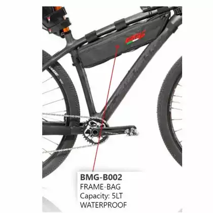 BMG Fahrradtasche unter dem Rahmen 5L, Schwarz