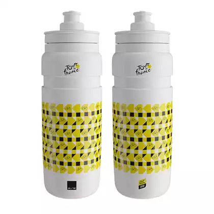 ELITE FLY Teams 2021 Trinkflasche fahrrad Tour de France White, 750ml 