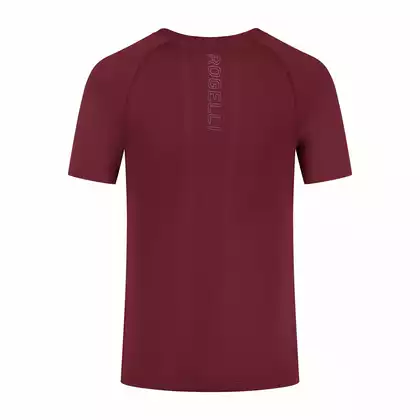 ROGELLI ESSENTIAL Lauf-T-Shirt für Herren, weinrote 