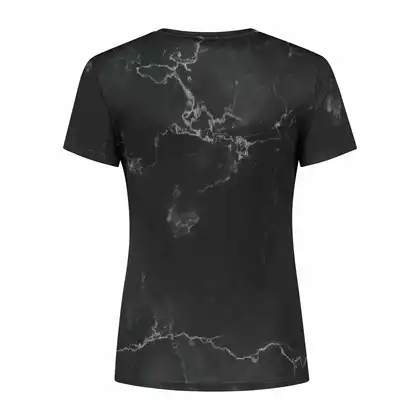 ROGELLI MARBLE Damen-Lauf-T-Shirt, schwarz