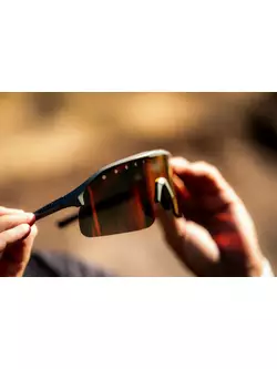 ROGELLI VENTRO Polarisierte Sportbrille mit Wechselgläsern, grau-kastanienbraun
