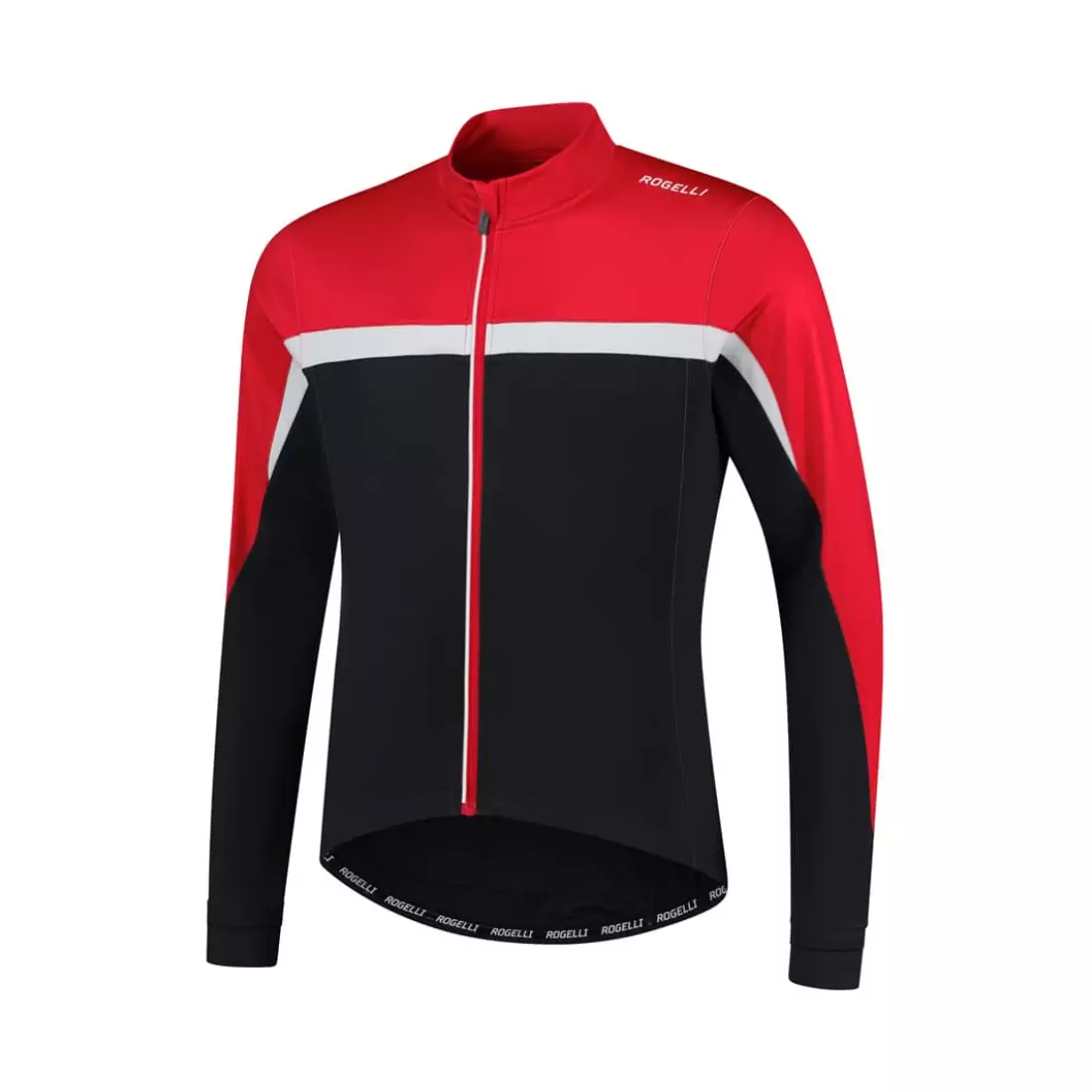 Rogelli COURSE Fahrrad-Sweatshirt für Kinder, Schwarz und Rot