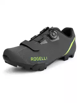 Rogelli MTB R400X pánské MTB cyklistické boty, grau-fluorgelb