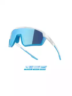 FORCE APEX Sportbrille, weiß und grau