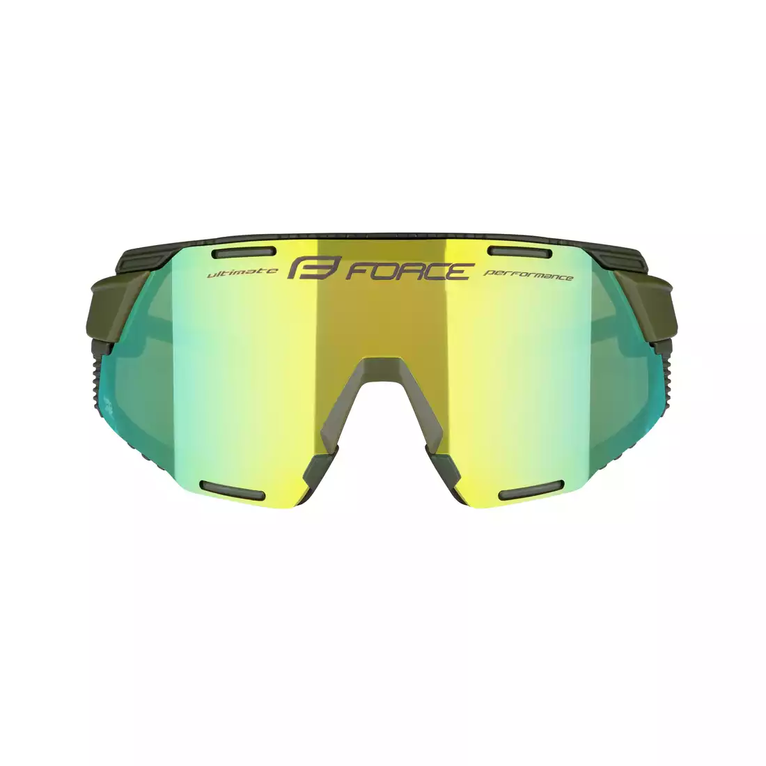 FORCE GRIP Sportbrille, oliv-golden