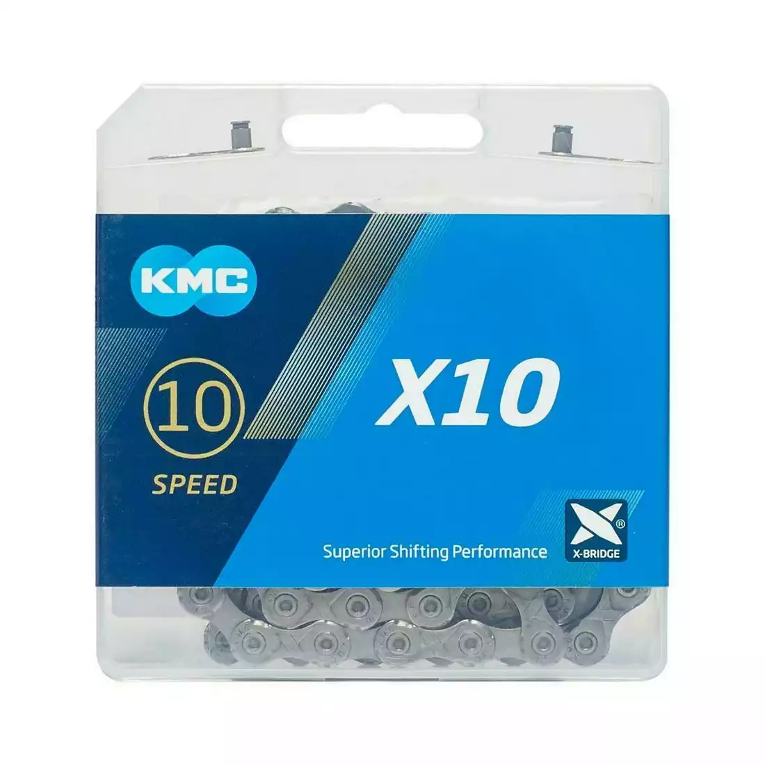 KMC X10 Fahrradkette 10-fach, 114 Glieder, Grau