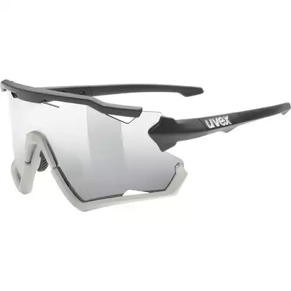 UVEX Fahrrad / Sportbrille Sportstyle 228 mirror silver (S3), schwarz-grau