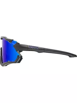 UVEX Sportbrille Sportstyle 228 mirror blue (S2), schwarz